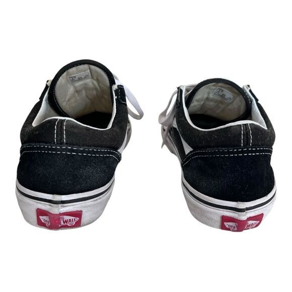 Vans | Old Skool Black and White Canvas Suede low tops sneakers size 3.5 kids - Picture 4 of 8